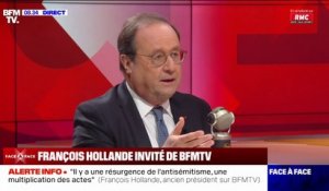 Lutte contre l'antisémitisme: François Hollande estime "qu'il y a un travail à poursuivre au niveau de l'école, au niveau des médias et de l'expression des uns et des autres"