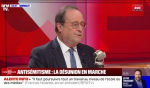 Marche contre l'antisémitisme: "On voit bien l'intérêt du RN de s'engouffrer dans cette manifestation pour absoudre ses positions passées" estime François Hollande