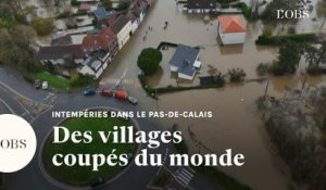 Intempéries dans le Pas-de-Calais : ces images aériennes montrent des villages coupés du monde