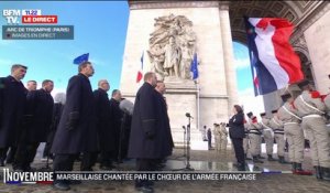Cérémonie du 11-Novembre: la Marseillaise chantée par le chœur de l'armée française