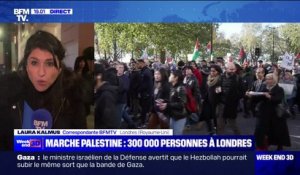 Royaume-Uni: 300.000 manifestants ont défilé à Londres pour exprimer leur soutien au peuple palestinien
