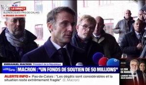 Inondations dans le Pas-de-Calais: Emmanuel Macron affirme que "près de 250 communes ont été touchées"