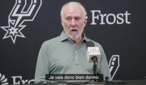 Spurs - Malgré une nouvelle défaite, Popovich assure être "satisfait" et qu'il va "bien dormir"