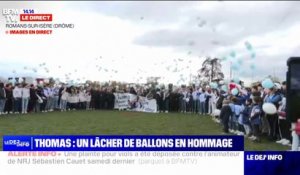 Crépol: un lâché de ballons et une minute d'applaudissements en hommage à Thomas, tué lors d'un bal