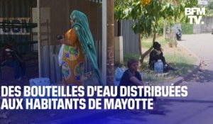 Crise de l'eau à Mayotte: une grande distribution de bouteilles d'eau a lieu dans le département