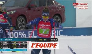 Premier podium français en ouverture de la saison de biathlon en relais mixte simple - Biathlon - CM