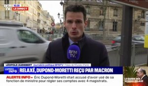 Relaxé par la Cour de justice de la République, Éric Dupond-Moretti est reçu à l'Élysée par Emmanuel Macron