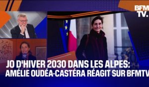 JO d'hiver 2030 dans les Alpes: la ministre des Sports, Amélie Oudéa-Castéra réagit sur BFMTV