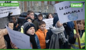 Les écoliers de Saint-Hubert réclament la justice climatique