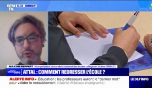 Niveau des élèves: "Les annonces faites par Gabriel Attal sont très encourageantes", pour Maxime Reppert (SNALC)
