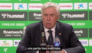 16e j. - Ancelotti "satisfait" après le nul contre le Betis