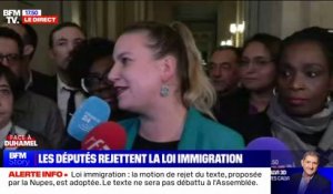 Motion de rejet du projet de loi immigration: "Nous allons épargner au pays deux semaines de discours xénophobes et racistes", affirme Mathilde Panot (LFI)