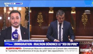 Loi immigration rejetée: "Si le compromis c'est le texte du Sénat, c'est une bonne option", réagit Maxime Minot, député LR