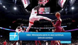 NBA : Minnesota perd, le Jazz continue, Détroit sombre