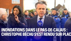 Inondations dans le Pas-de-Calais: le ministre de la Transition écologique, Christophe Béchu, était sur place