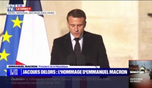 Hommage à Jacques Delors: Emmanuel Macron salue son "intuition visionnaire"