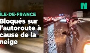 Des centaines d’automobilistes bloqués sur les routes par la neige
