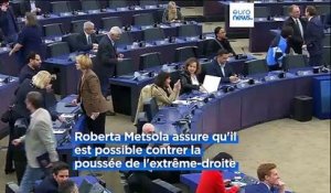 Les partis pro-UE  peuvent contrer la poussée de l'extrême droite, assure Roberta Metsola