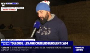 Mobilisation des agriculteurs à Toulouse: cet éleveur se dit prêt à "aller chercher Gabriel Attal en tracteur à Paris"