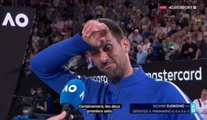 Djokovic : "Je voulais vraiment perdre ce jeu dans le 3e set à cause de la tension"