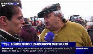 "On assiste à une destruction de notre agriculture": Les agriculteurs toujours mobilisés sur l'A64 avant la réception de la FNSEA par Gabriel Attal