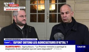 Colère des agriculteurs: Arnaud Rousseau, président de la FNSEA, évoque "une crise morale"