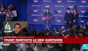 Donald Trump a remporté cette nuit la primaire républicaine dans le New Hampshire face à sa rivale Nikki Haley, se rapprochant un peu plus de l'investiture et d'un match retour contre Joe Biden