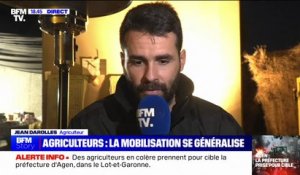 Préfecture d'Agen prise pour cible: "Le mode d'action est beaucoup trop radical par rapport à ce que l'on voulait faire au démarrage", réagit un agriculteur de Haute-Garonne