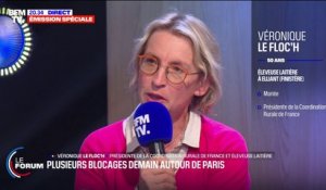 Pour Véronique Le Floc'h (présidente de la Coordination Rurale de France), "la question" de bloquer Paris "se pose"