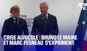 Crise agricole: le point de Bruno Le Maire et Marc Fesneau en intégralité