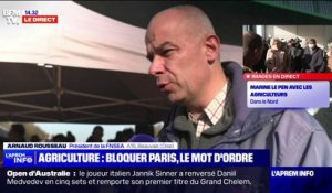 "Qu'il fasse son boulot, nous on fait le notre": Arnaud Rousseau, patron de la FNSEA, répond à Marc Fesneau sur le blocage de Paris