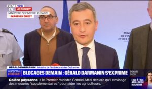 Blocage de Rungis: "15.000 policiers et gendarmes sont mobilisés", affirme Gérald Darmanin