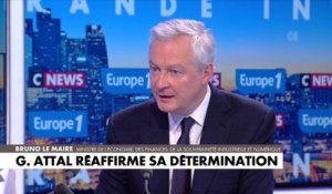 Bruno Le Maire «souscris à 100%» au discours de politique générale de Gabriel Attal