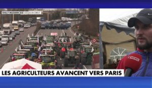 Les agriculteurs sont à Chilly-Mazarin (Essonne) et avancent vers Paris