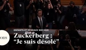 Les excuses de Mark Zuckerberg aux familles de victimes devant le Sénat américain