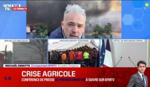 Colère des agriculteurs: près de 1.300 tracteurs ont encerclé le Parlement européen à Bruxelles