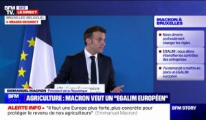 Emmanuel Macron: "Oui pour aider l'Ukraine dans un contexte de guerre, non pour créer une situation de concurrence déloyale"