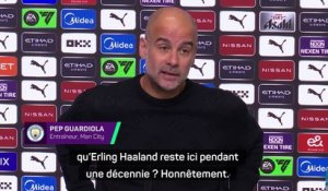 Guardiola rembarre un journaliste à propos de l’avenir d’Haaland