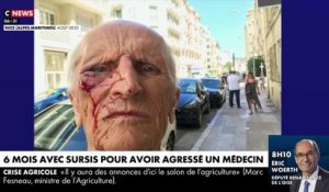 Nice : L'agresseur de ce médecin de 80 ans, qui avait marqué les esprits avec cette photo en août dernier, a été condamné hier, à (seulement) 6 mois de prison avec sursis