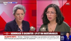 Hommage national à Robert Badinter: pour Sandrine Rousseau, "il n'y a pas un signe égal entre le RN et LFI"