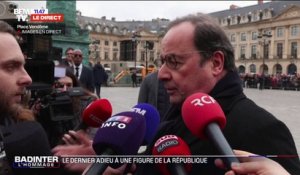 François Hollande, sur Robert Badinter: "Le rôle de tous les citoyens, c'est d'être à la hauteur de ce qui a pu être permis par l'engagement des plus illustres"