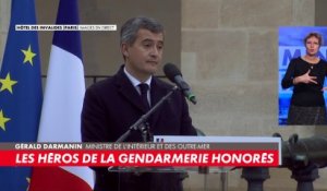 Cérémonie nationale d'hommage aux gendarmes : Gérald Darmanin prend la parole