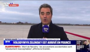 Volodymyr Zelensky est arrivé en France en vue de sa rencontre avec Emmanuel Macron