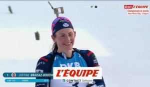 Braisaz-Bouchet sacrée sur la mass start, Jeanmonnot en bronze - Biathlon - Mondiaux (F)
