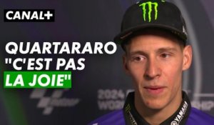 Quartararo : "C'est pas la joie"