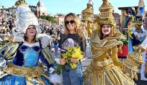 Philippe Lacheau et Élodie Fontan amoureux et rayonnants au Carnaval de Nice