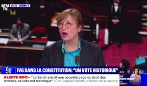 IVG dans la Constitution: Dominique Vérien (sénatrice UDI de l'Yonne) se dit "très heureuse que le Sénat ait été à la hauteur des attentes de la société"