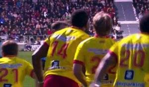 TOP 14 - Essai de Tavite VEREDAMU (USAP) - RC Toulon - USA Perpignan