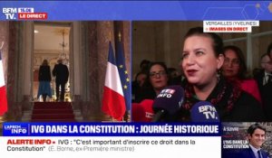IVG dans la Constitution: "C'est aussi un signal politique dans le monde pour toutes celles qui luttent pour garder ce droit à l'IVG" déclare Mathilde Panot, présidente du groupe LFI à l'Assemblée