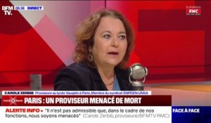Proviseur menacé de mort: "On peut se poser la question" d'une provocation de l'élève voilée, affirme Carole Zerbib (proviseure et syndicat SNPDEN-Unsa)